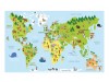 Tapeta - Mapa sveta so zvieratami