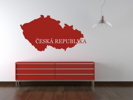 Dekorácie na steny - Mapa Česká republika