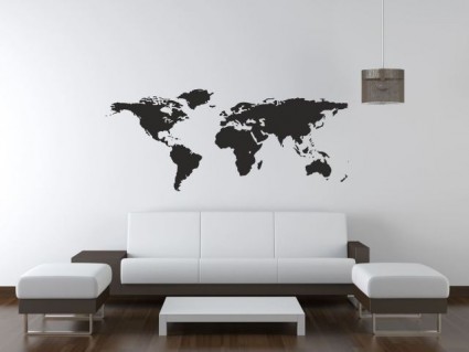 Samolepky na stenu - Mapa sveta