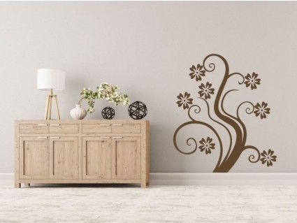 Nálepky na stenu - Veselá kvetina