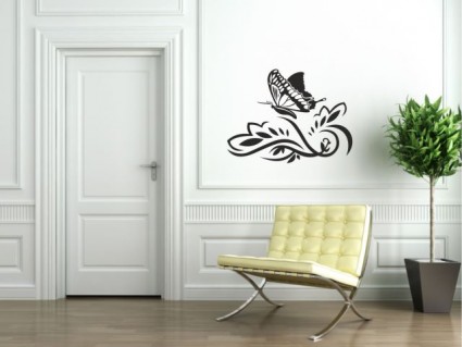Samolepka na stenu - Motýľ so vzorom