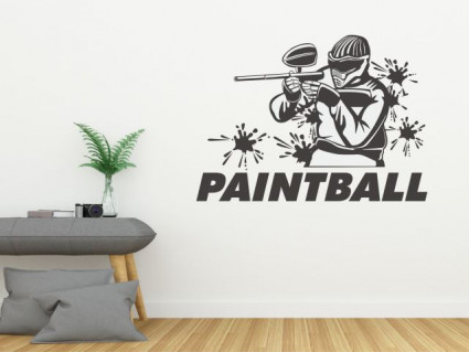 Nálepky na stenu - Paintball