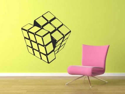 Samolepky na stenu - Rubikova kocka