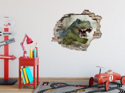 Nálepky na stenu - 3D Dinosaurus