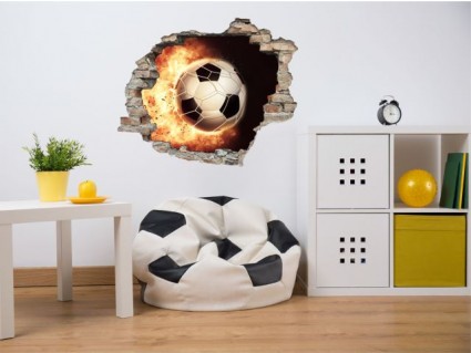 Nálepky na stenu - 3D futbal