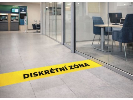 Bezpečnostná samolepka na podlahu - Diskrétna zóna