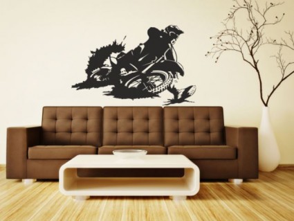 Samolepiace dekorácie - Motocross motorka