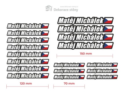 Samolepky s menom - Športovci