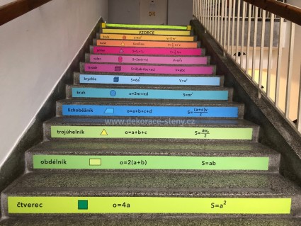 Samolepky na schody - Matematika vzorca