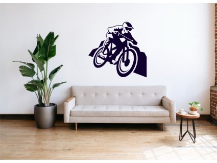 Samolepka na stenu - Bicykel zjazd