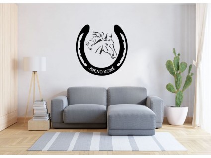 Samolepka na steny - Samolepka s menom koňa