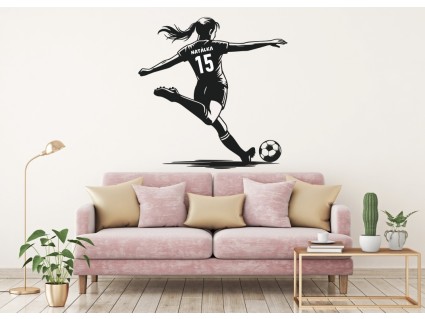 Samolepky na stenu - Futbalistka