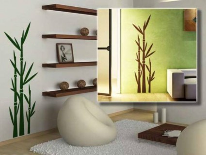 Dekorácia na stenu - Stena s bambusom