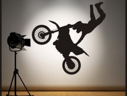 Samolepky na stenu - Motocross