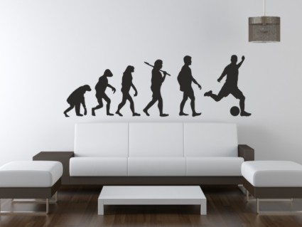Samolepky na stenu - Evolúcia futbal