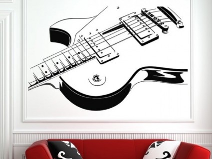 Nálepky na stenu - Gitara