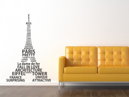 Dekorácie na steny - Eiffelovka
