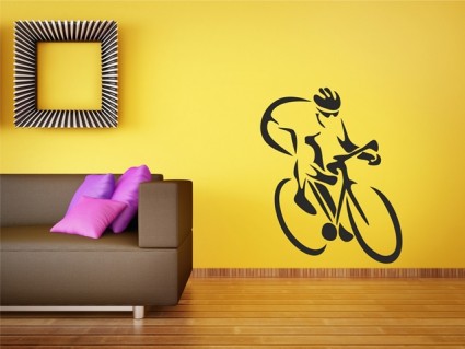 Dekorácie na stenu - Cyklista