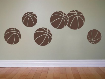Samolepky na stenu - Basketbal lopty