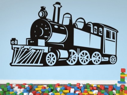Samolepka na stenu - Mašinka vlak