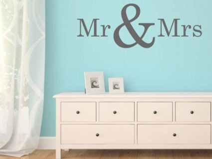 Samolepky na stenu - Mr & Mrs