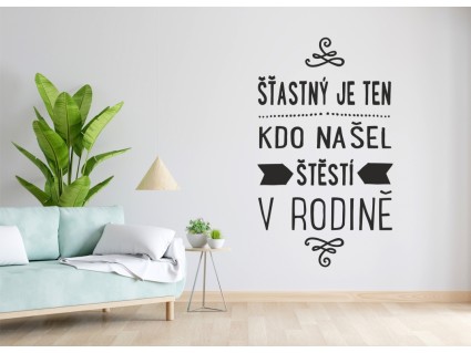 Samolepka - Citát šťastie
