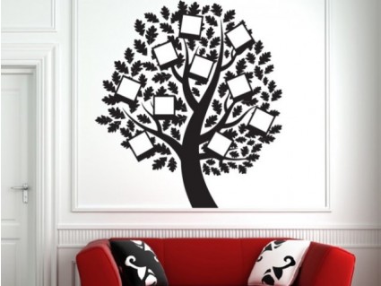 Samolepiace dekorácie - Fotorámik listnatý strom