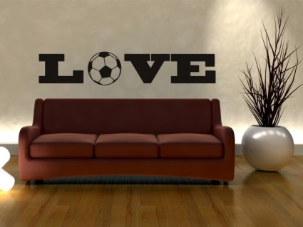 Samolepky na steny - Futbalová láska