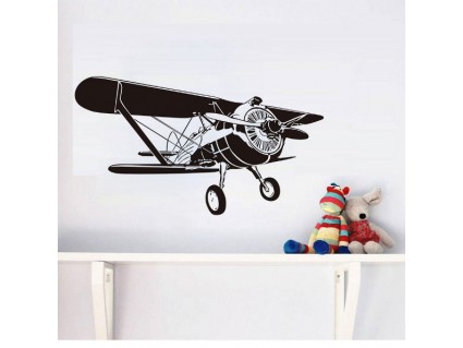 Samolepky na stenu - Lietadlo s vrtuľou