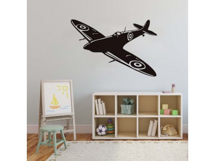 Samolepky na stenu - Lietadlo Spitfire