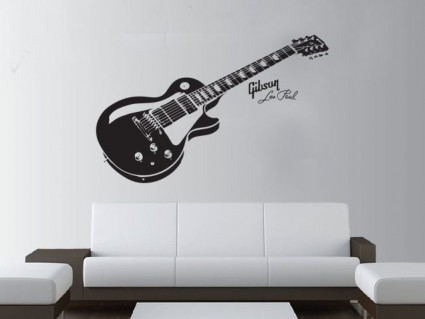 Nálepky na stenu - Gitara Gibson Les Paul