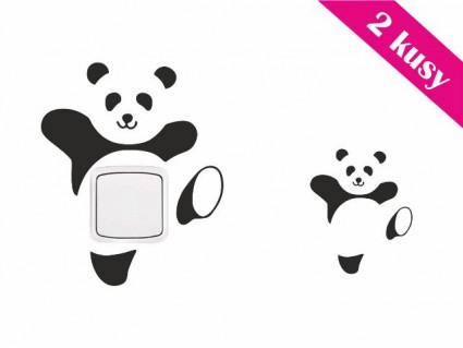Samolepky na vypínač - Panda