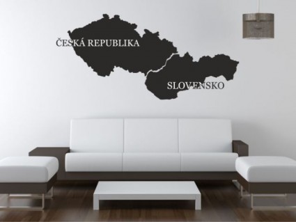 Dekorácie na steny - Mapa Česká republika
